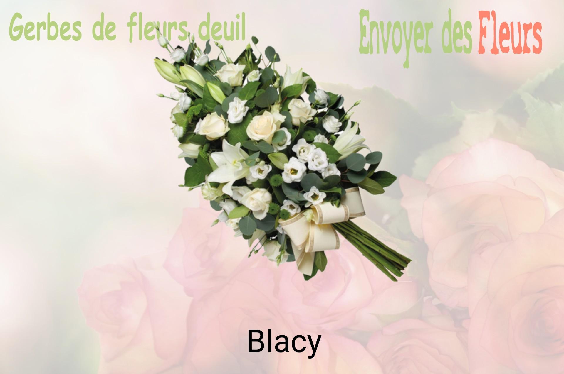 Gerbe de fleurs de deuil livrée à Blacy